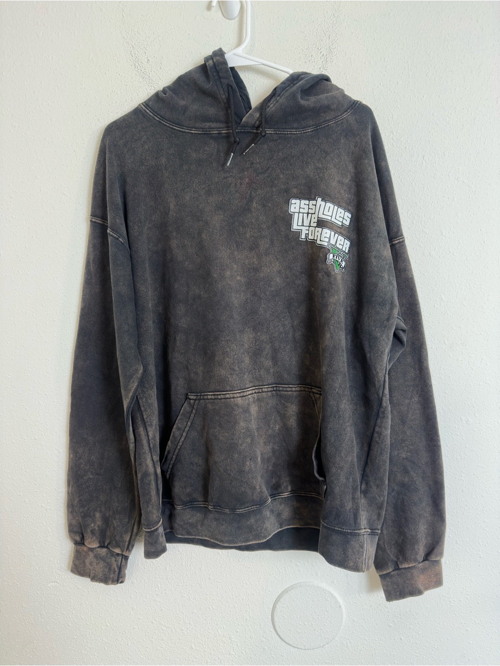Assholes Live Forever rare GTA V Graphic washed Hoodie